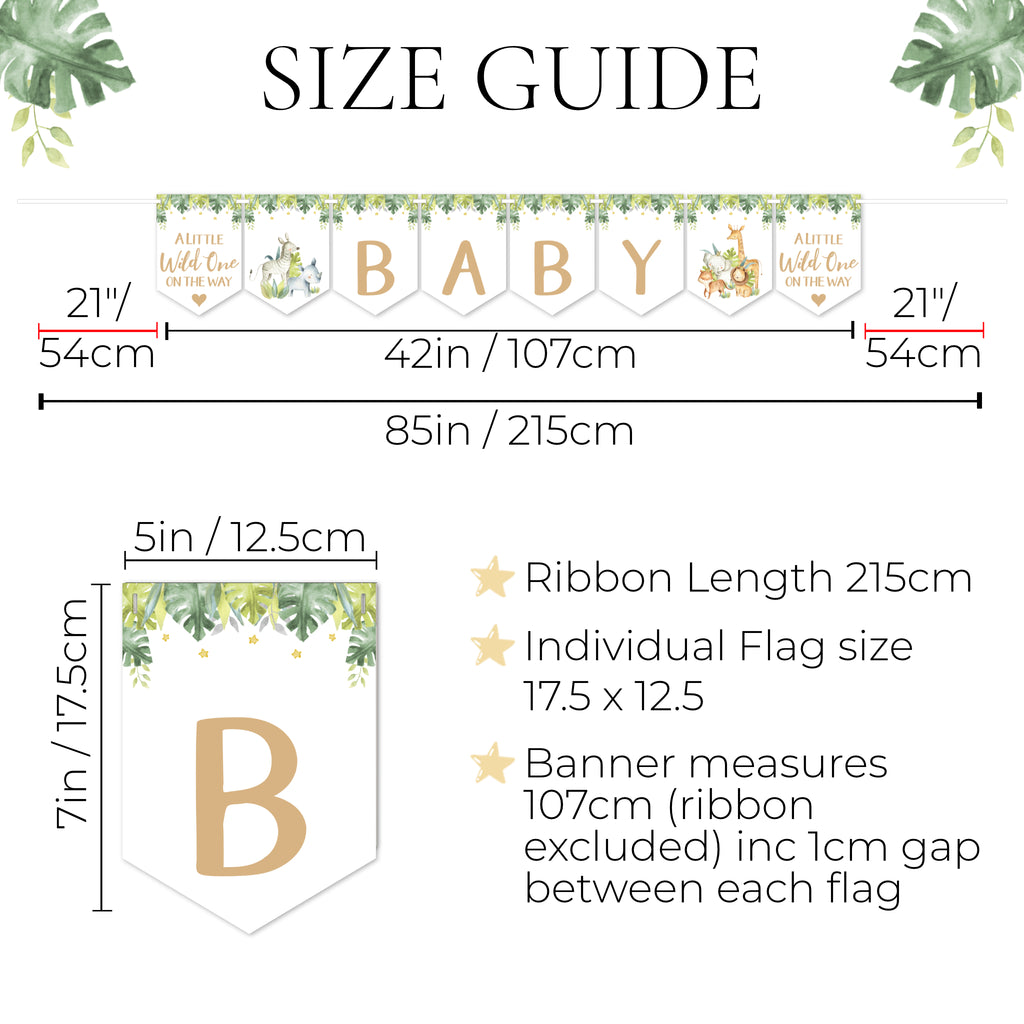 Safari Themed BABY Flag Banner