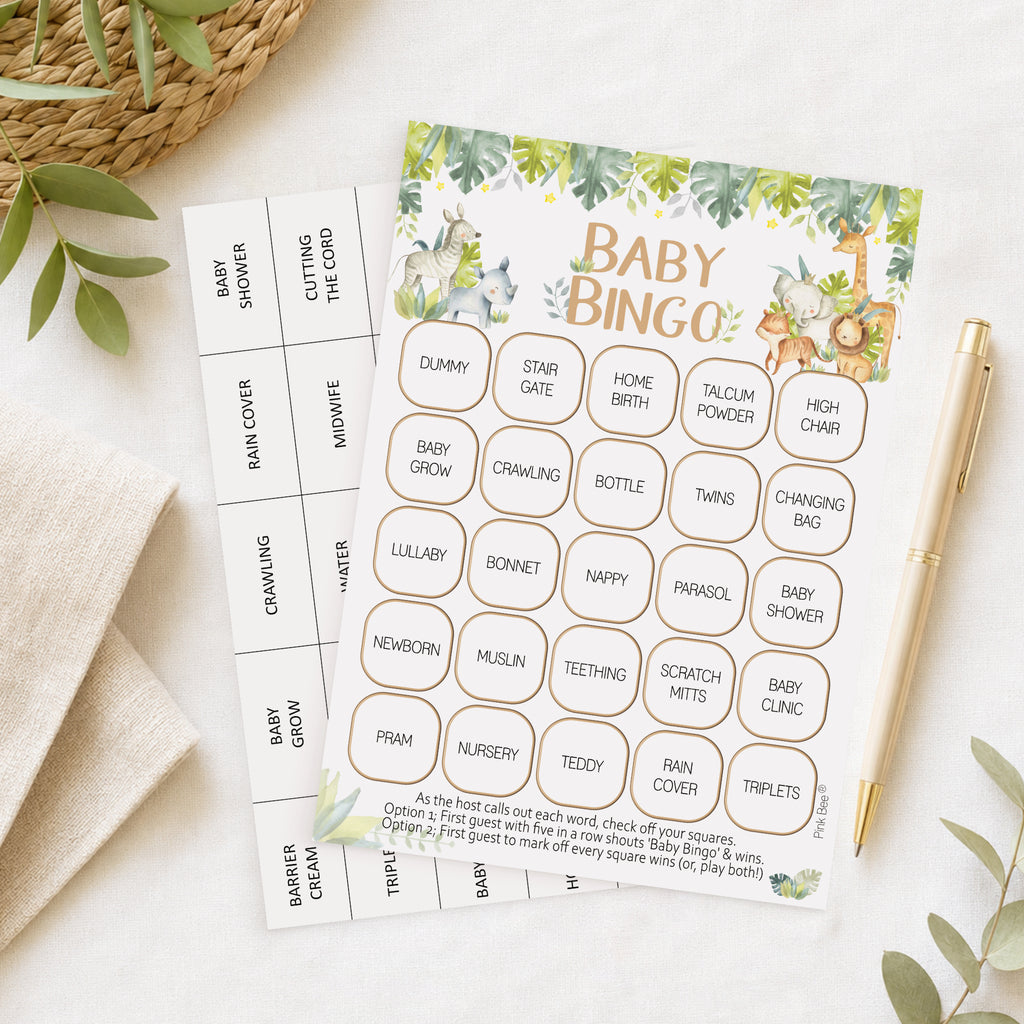 Baby Safari Bingo Game