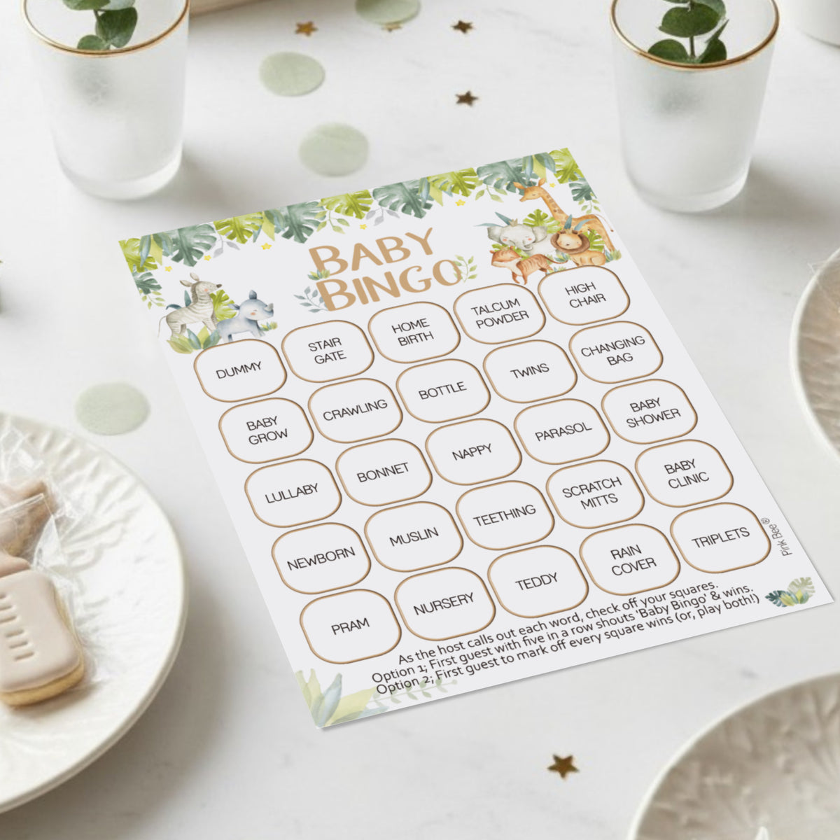 Baby Safari Bingo Game