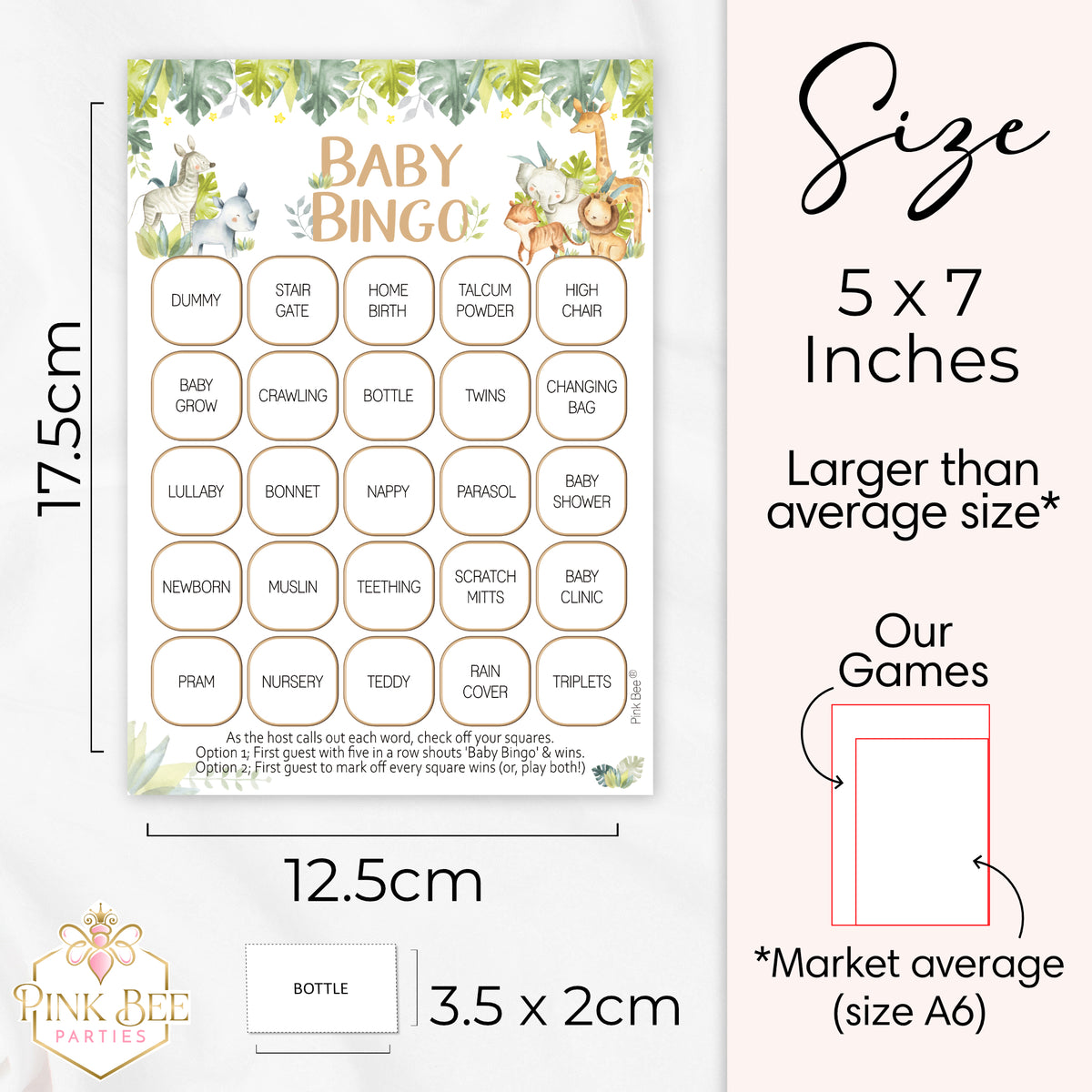 Baby Safari Bingo Game