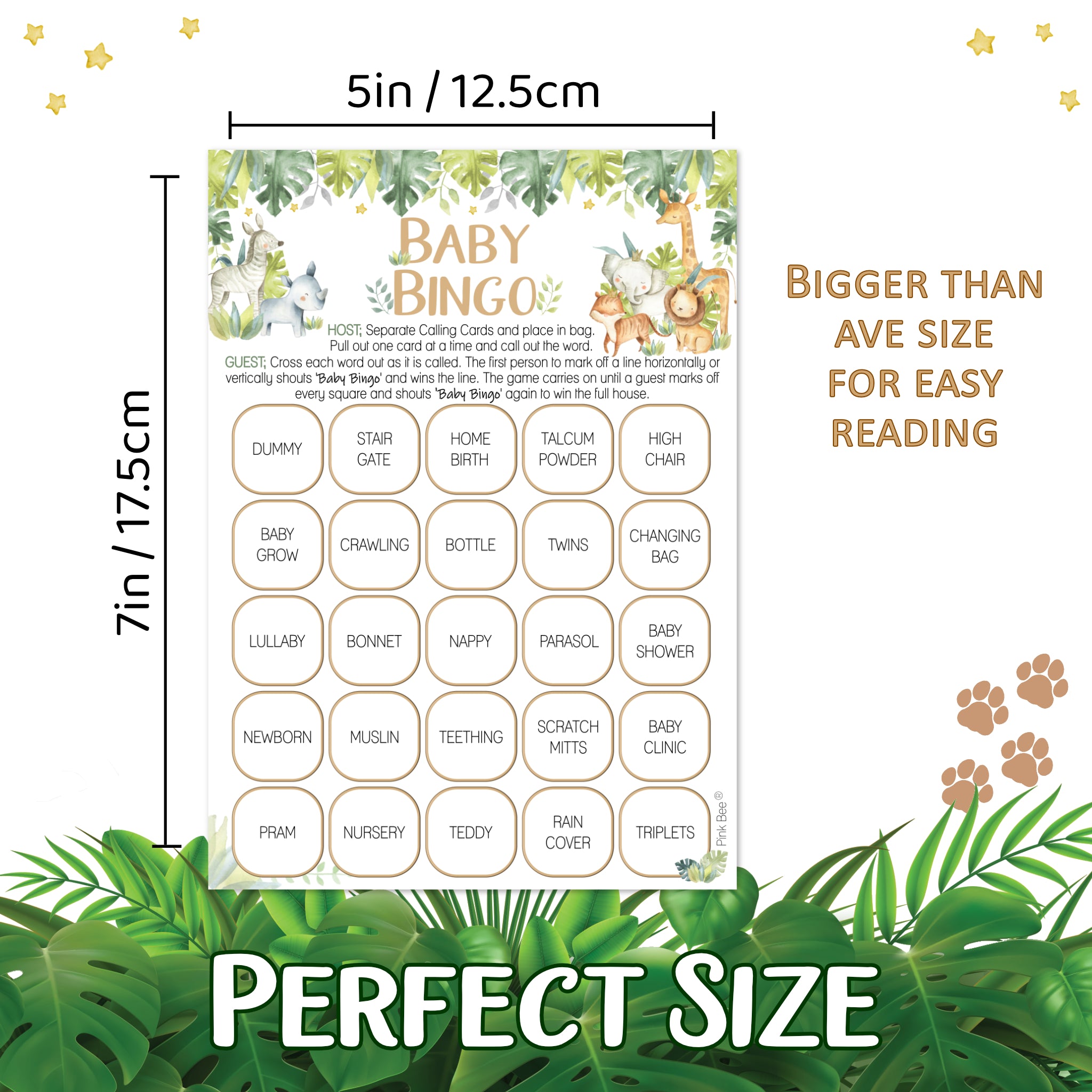 Baby Safari Bingo Game