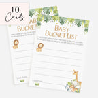 Baby Bucket List in Safari Theme