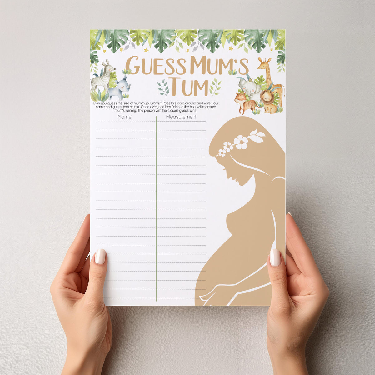 Baby Safari Guess Mums Tum Game