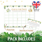 Safari Theme Guess the Date Baby Shower Activity