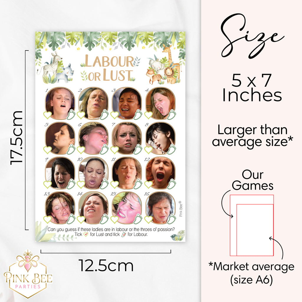 Baby Safari Lust or Labour Game
