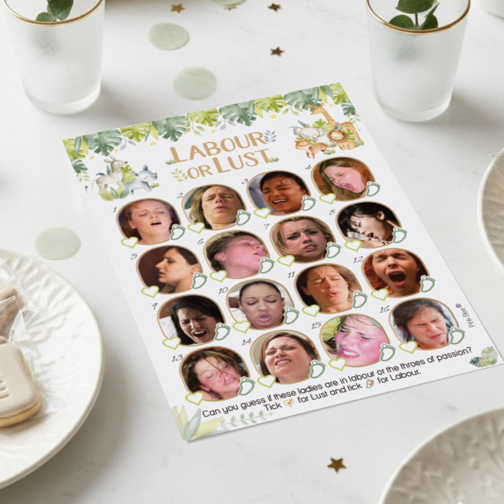 Baby Safari Lust or Labour Game