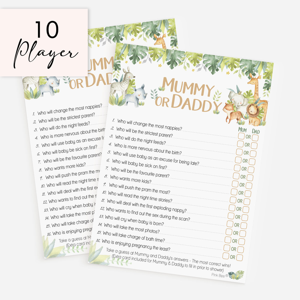 Baby Safari Mummy or Daddy Game