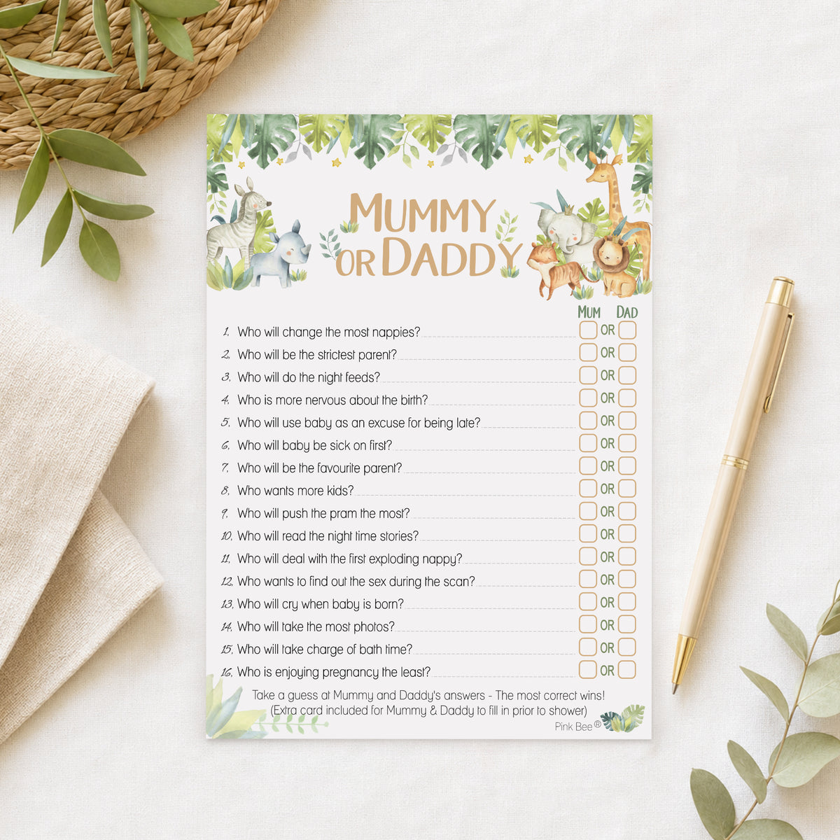 Baby Safari Mummy or Daddy Game