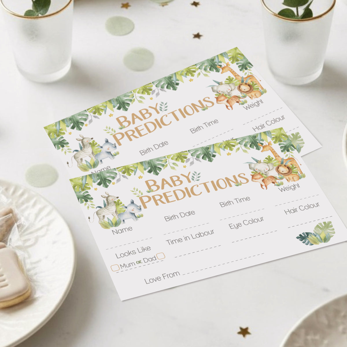 Baby Safari Prediction Cards