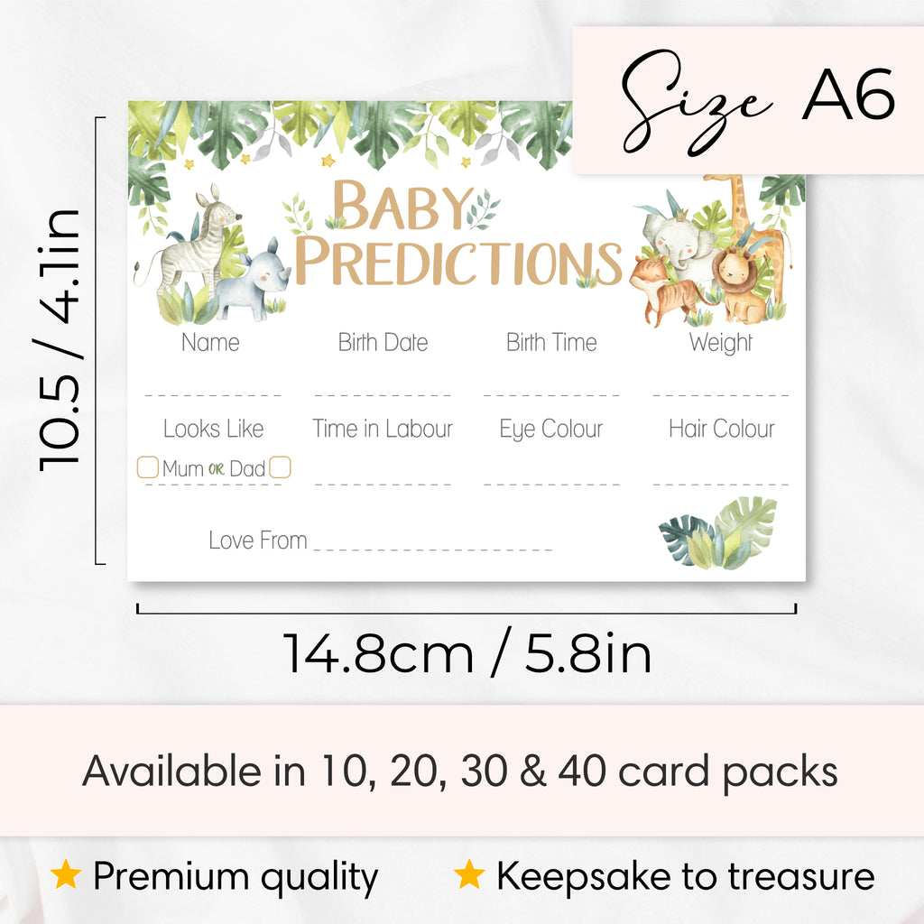 Baby Safari Prediction Cards