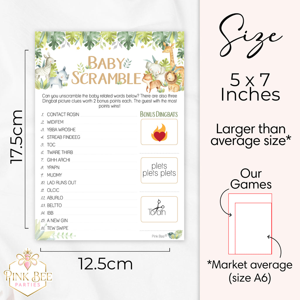 Baby Safari Scramble Game