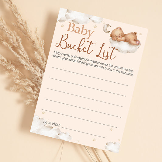 Baby Bucket List in Teddy Theme