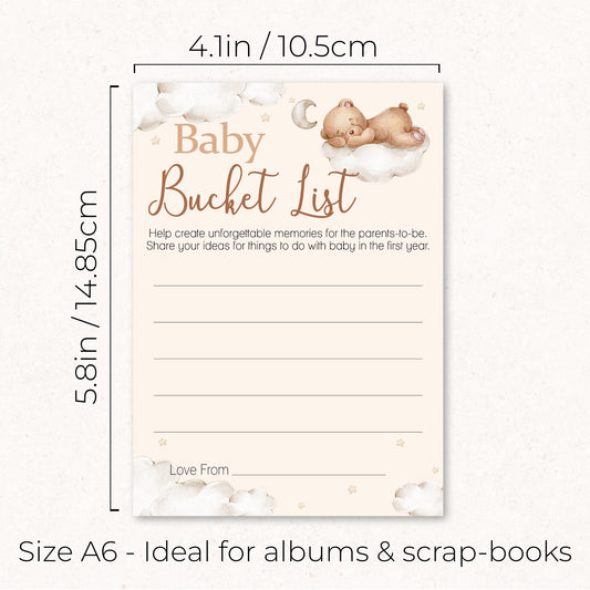 Baby Bucket List in Teddy Theme