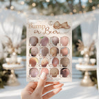 Teddy Bear Bump or Beer baby shower game held at elegant neutral teddy themed baby shower party