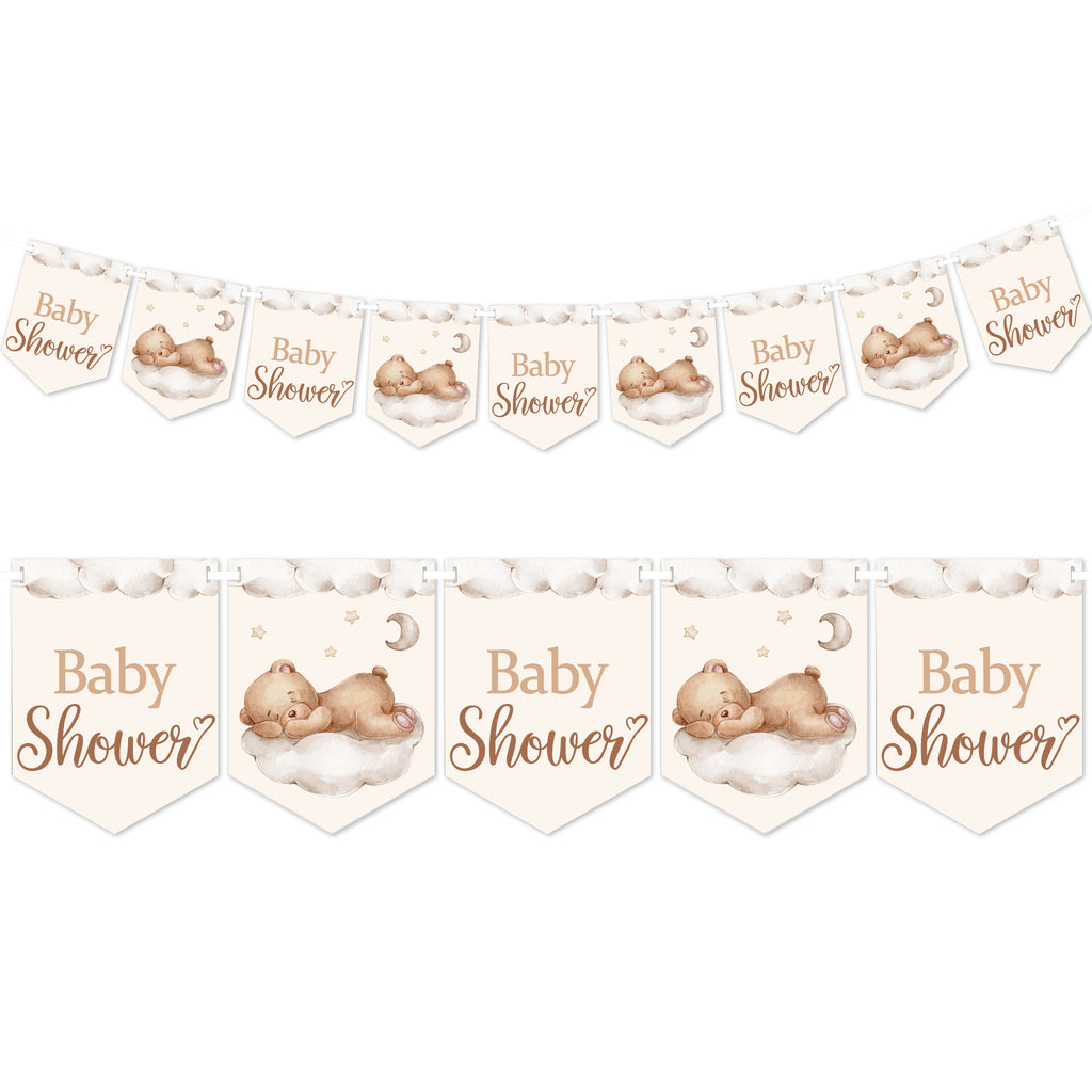 Teddy 'Baby Shower' Flag Banner
