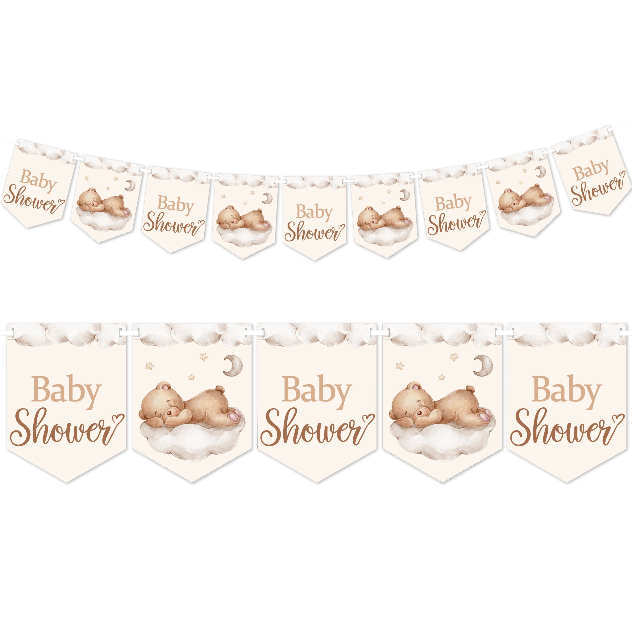 Teddy 'Baby Shower' Flag Banner