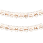 Two teddy bear baby shower banners displayed on a white background showing the twin banner option.