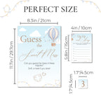 Hot Air Balloon Theme Up Up and Away Baby Shower Game Guess the Sweet Mess Game in Blue