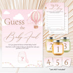 NEW - Up, Up and Away Themed Guess the Baby Food Game in Pink