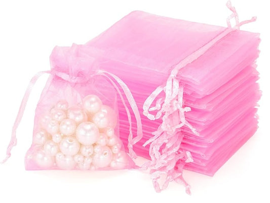 Pink Organza Favour Bags