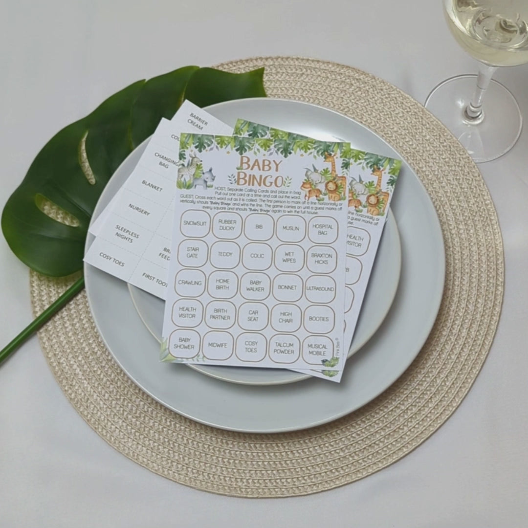 Baby Safari Bingo Game