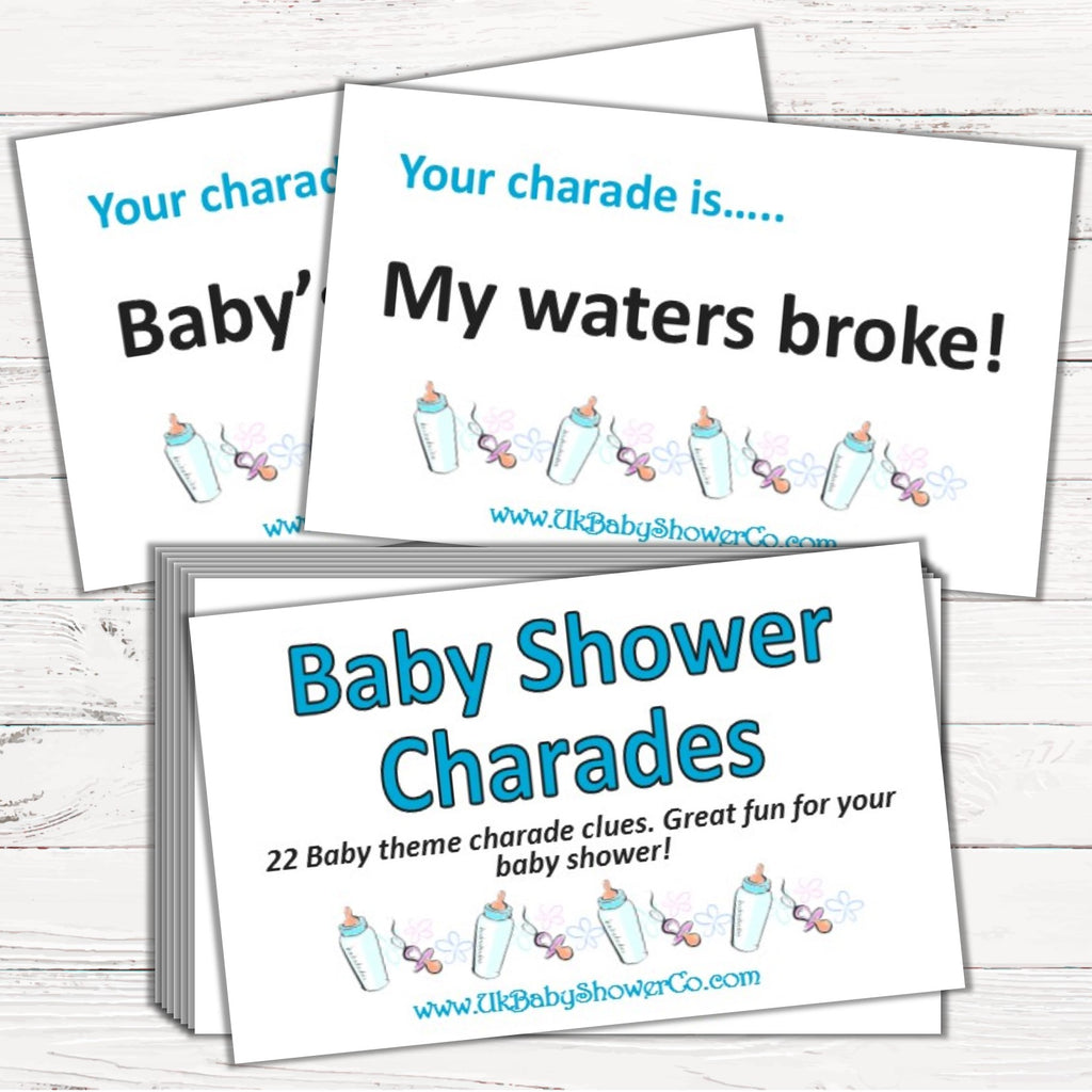 Baby Shower Charades Game - Uk Baby Shower Co ltd