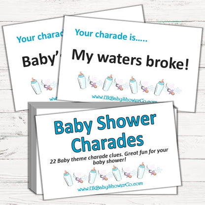 Baby Shower Charades Game - Uk Baby Shower Co ltd