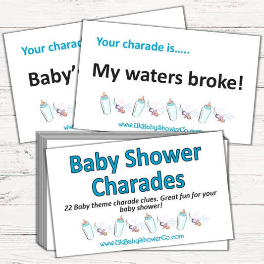 Baby Shower Charades Game - Uk Baby Shower Co ltd