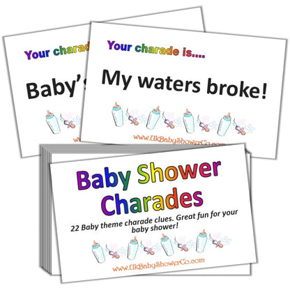 Baby Shower Charades Game - Uk Baby Shower Co ltd