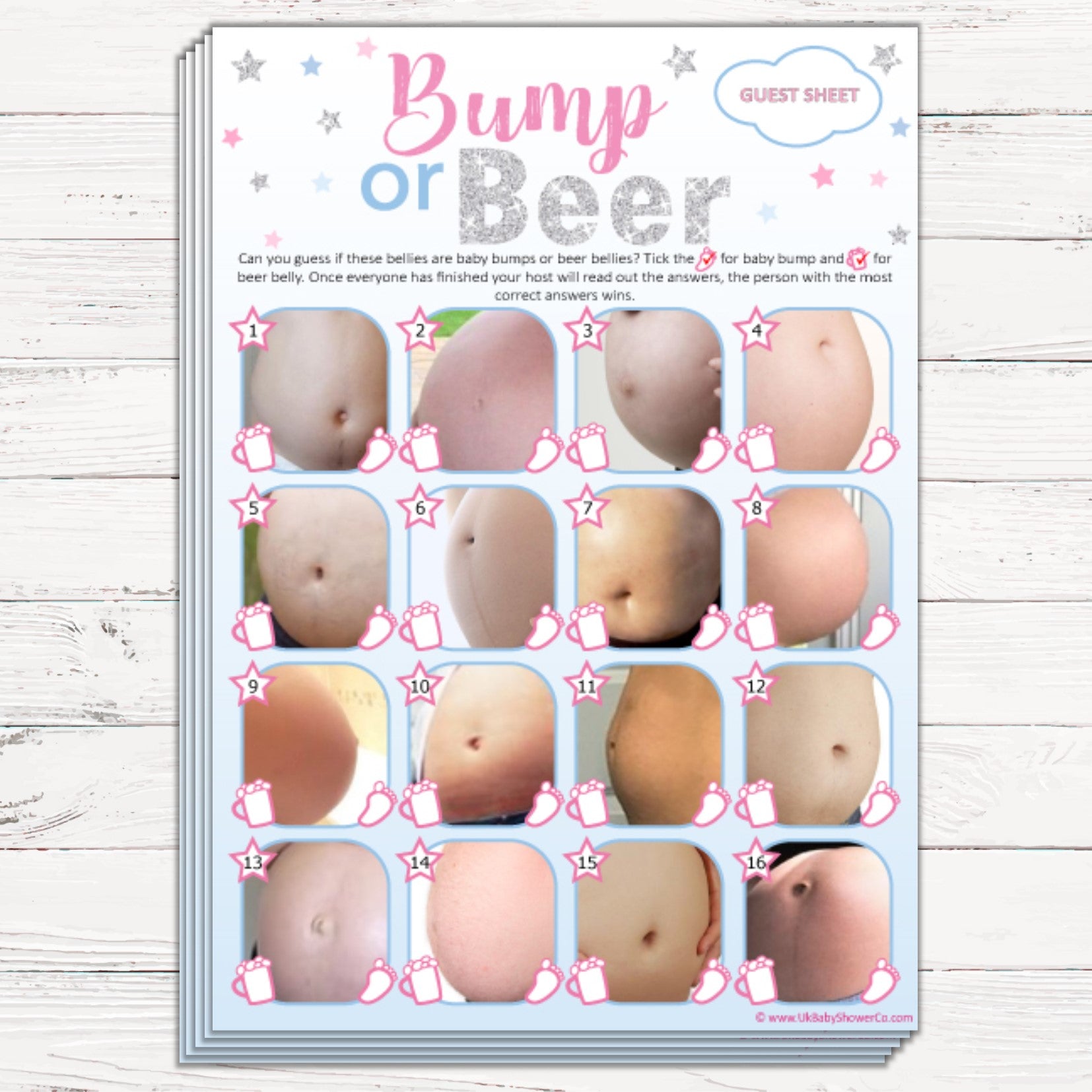 Bump or Beer Party Game - Uk Baby Shower Co ltd