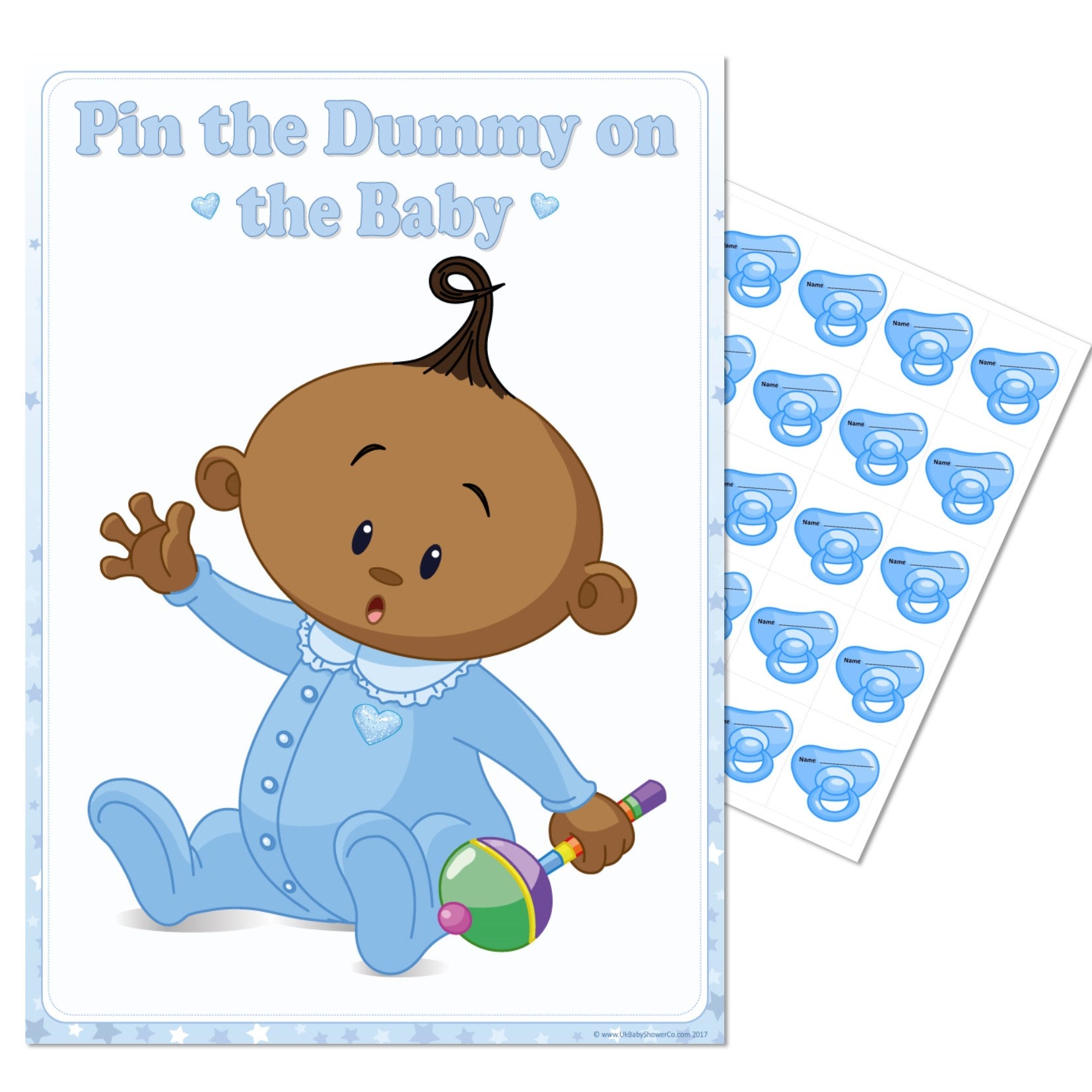 Ethnic Pin the Dummy Game - Where's My Dummy - Uk Baby Shower Co ltd