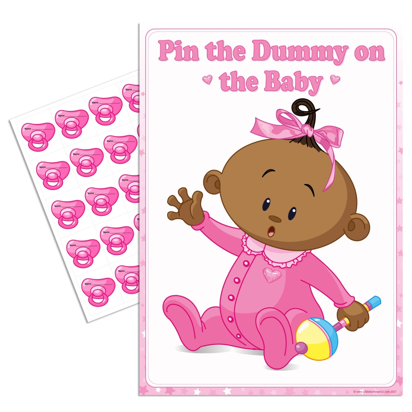 Ethnic Pin the Dummy Game - Where's My Dummy - Uk Baby Shower Co ltd