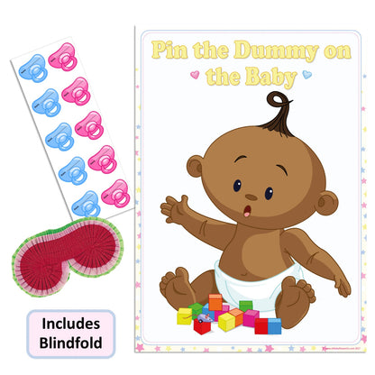 Ethnic Pin the Dummy Game - Where's My Dummy - Uk Baby Shower Co ltd
