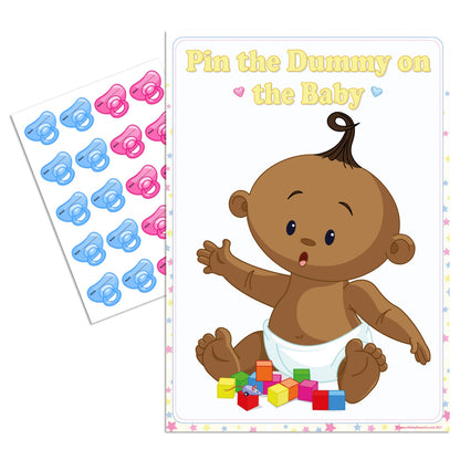 Ethnic Pin the Dummy Game - Where's My Dummy - Uk Baby Shower Co ltd