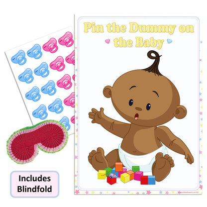 Ethnic Pin the Dummy Game - Where's My Dummy - Uk Baby Shower Co ltd