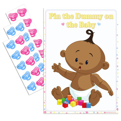 Ethnic Pin the Dummy Game - Where's My Dummy - Uk Baby Shower Co ltd