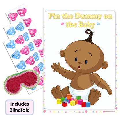 Ethnic Pin the Dummy Game - Where's My Dummy - Uk Baby Shower Co ltd