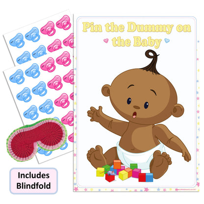 Ethnic Pin the Dummy Game - Where's My Dummy - Uk Baby Shower Co ltd