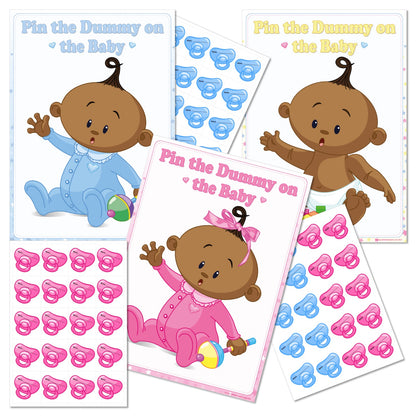 Ethnic Pin the Dummy Game - Where's My Dummy - Uk Baby Shower Co ltd