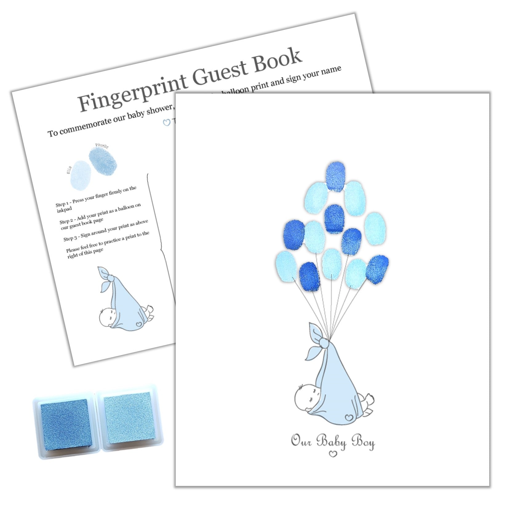 Fingerprint Keepsake Kit - 3 Colours,[product type] - Baby Showers and More