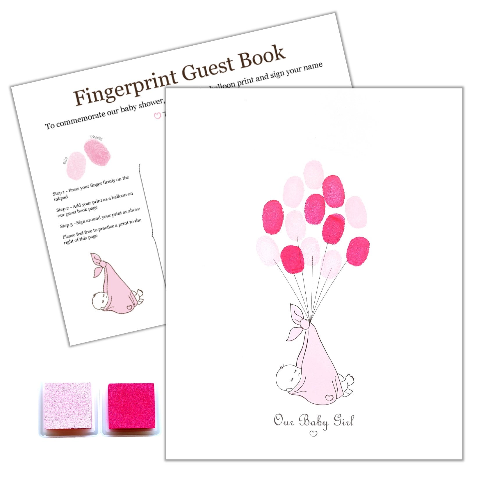 Fingerprint Keepsake Kit - 3 Colours,[product type] - Baby Showers and More