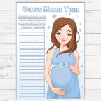 Stars Guess Mums Tum Party Game,[product type] - Baby Showers and More