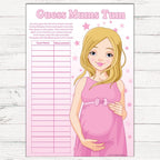 Stars Guess Mums Tum Party Game,[product type] - Baby Showers and More