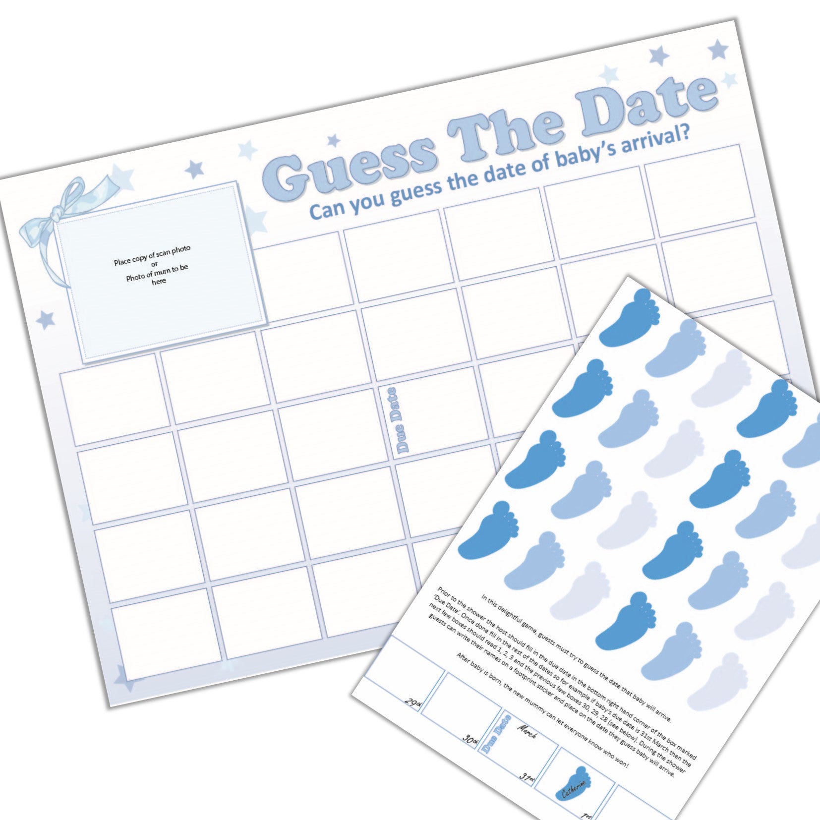 Stars Guess The Date Sweepstake Game,[product type] - Baby Showers and More