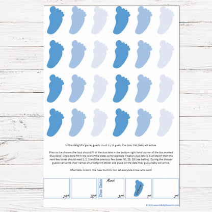 Stars Guess The Date Sweepstake Game,[product type] - Baby Showers and More