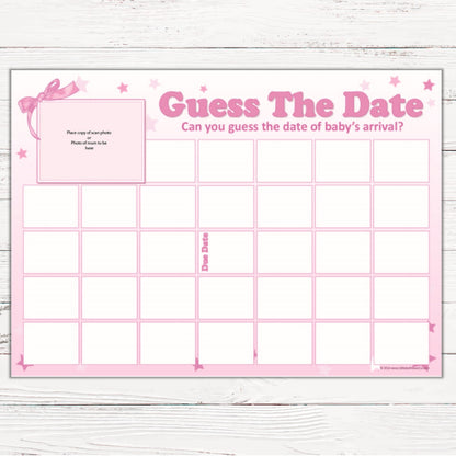 Stars Guess The Date Sweepstake Game,[product type] - Baby Showers and More