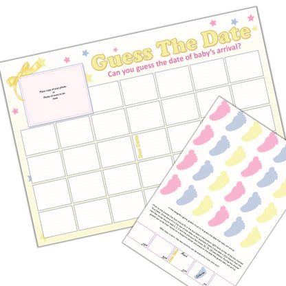Stars Guess The Date Sweepstake Game,[product type] - Baby Showers and More