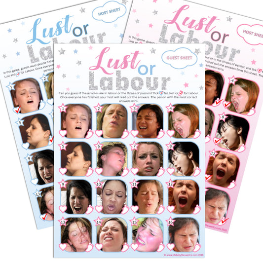 Labour or Lust Party Game - Uk Baby Shower Co ltd