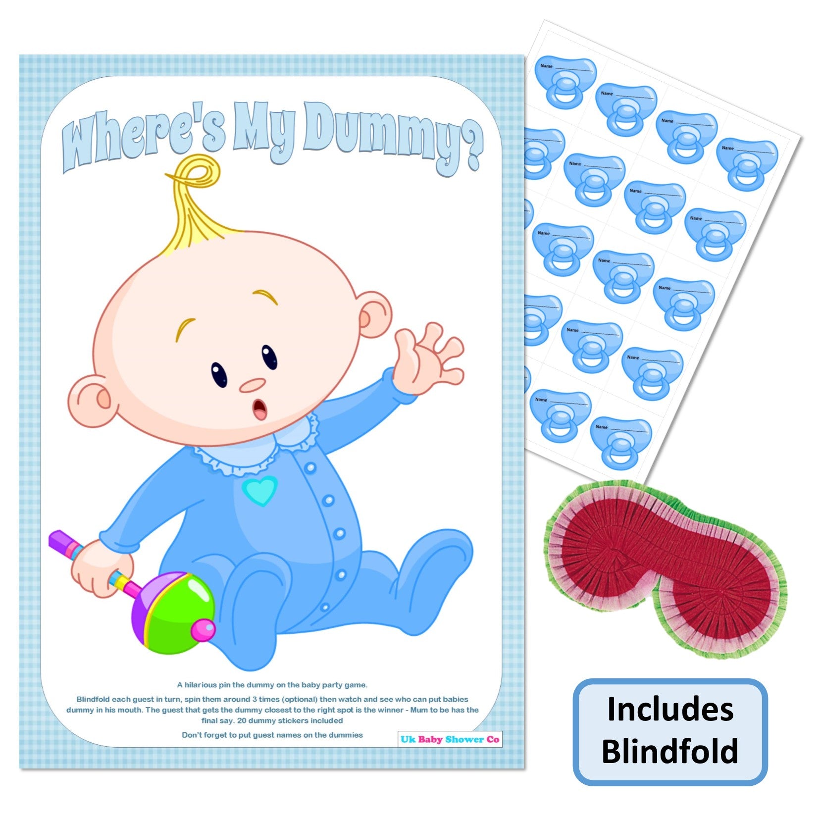 Pin the Dummy Game,[product type] - Baby Showers and More