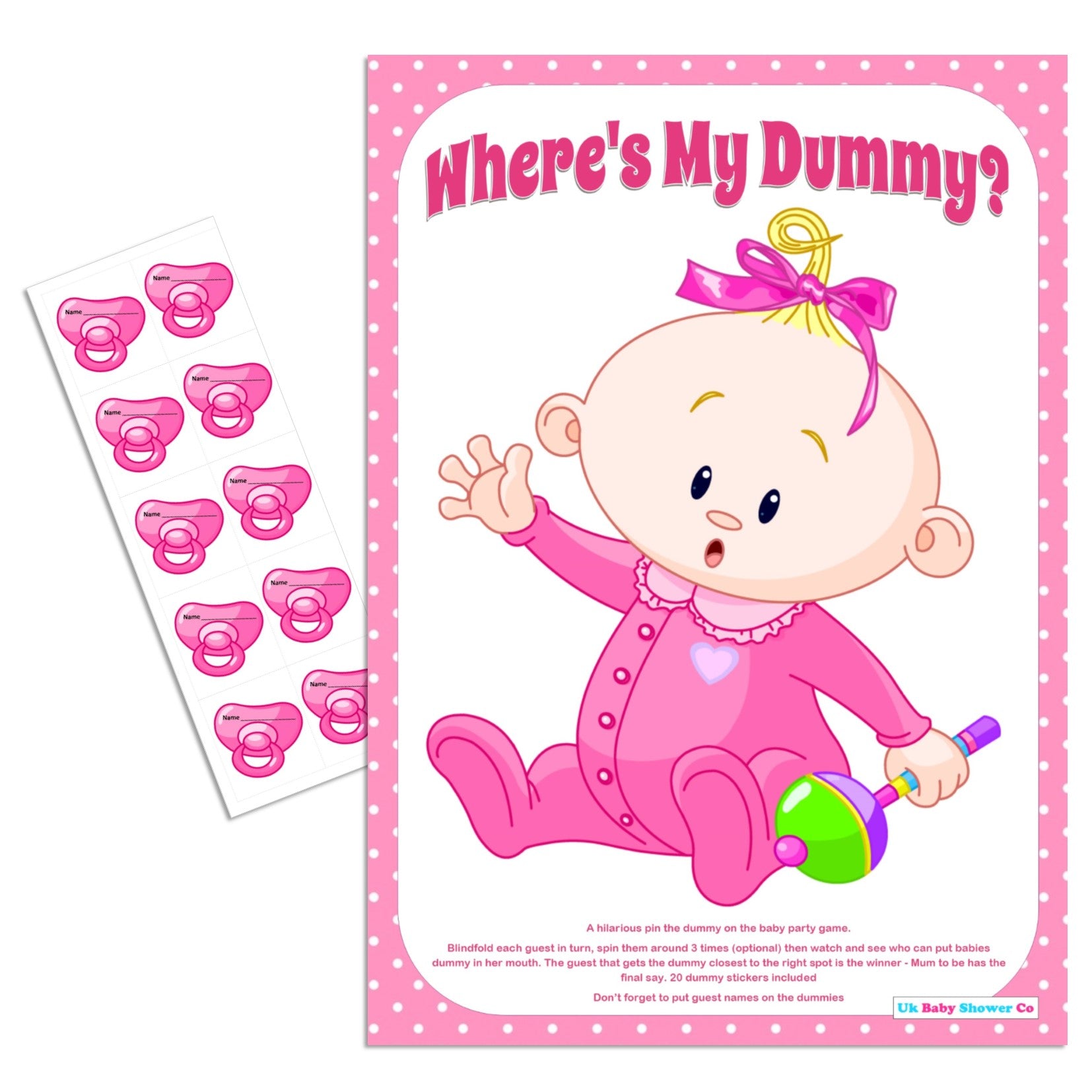 Pin the Dummy Game,[product type] - Baby Showers and More